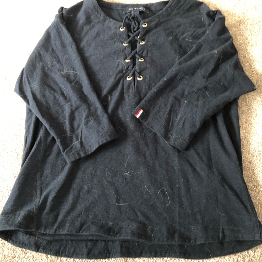 Tommy Hilfiger 3/4 Sleeve Blue Size M